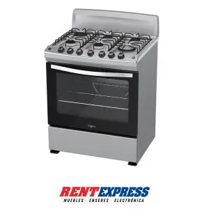 ESTUFA WHIRLPOOL 30” GAS 6 QUEMADORES SILVER