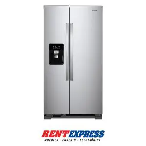 WHIRLPOOL REFRIGERATOR 21′ STAINLESS STEEL SIDE BY SIDE