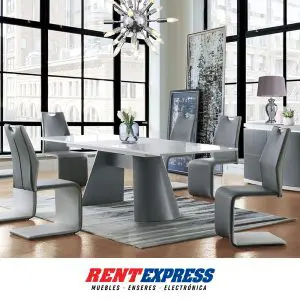 BEVERLY LIGHT GREY DINING ROOM