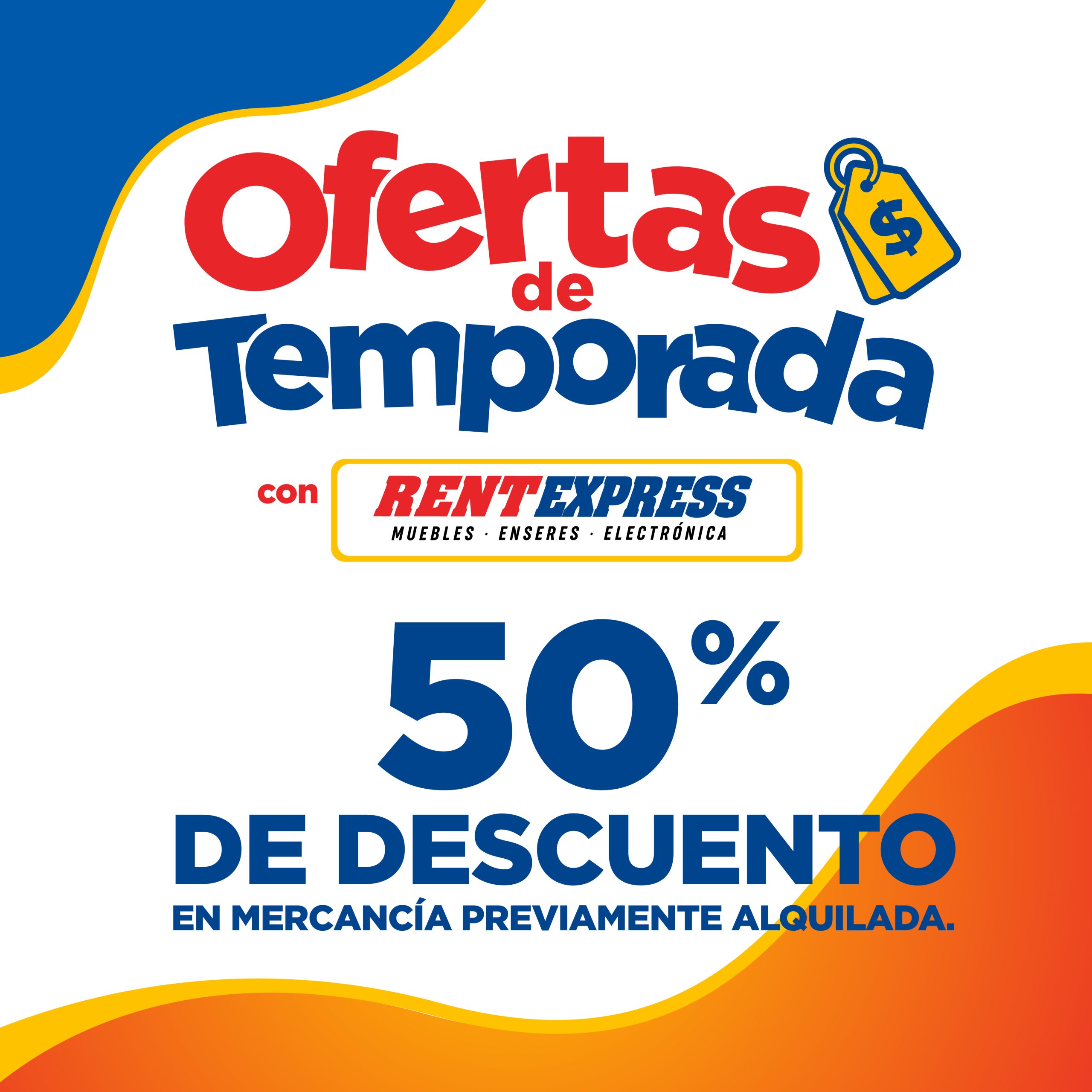 50% en mercancia previamente alquilada