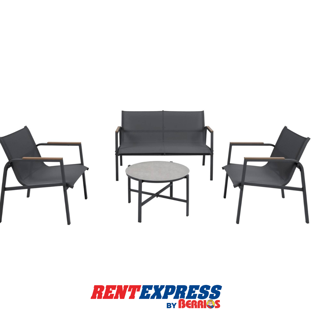 HARRIS LOVESEAT, 2 SILLAS & MESA DE CENTRO