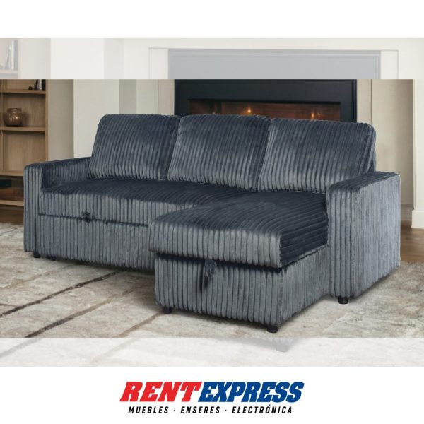 SOFÁ-CAMA CHAISE CON ALMACENAMIENTO