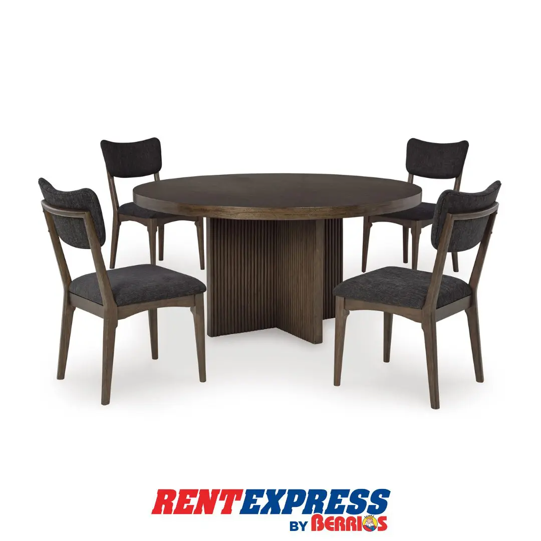 JUEGO DE COMEDOR 5 PIEZAS – MESA REDONDA CON 4 SILLAS