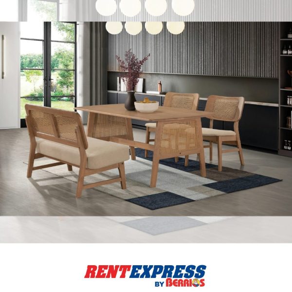 Oceanview Dining Table/4Chairs/Bench Set