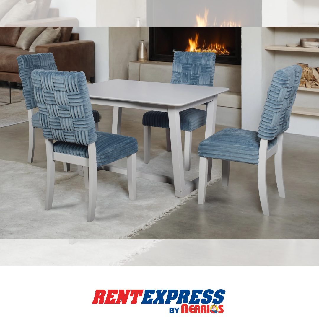 Set de Mesa de Comedor con 4 Sillas